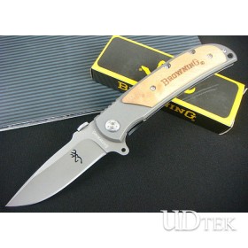 Grey Titanium OEM Browning 338 Folding Knife Rescue Knife Garden Tools UDTEK00251 