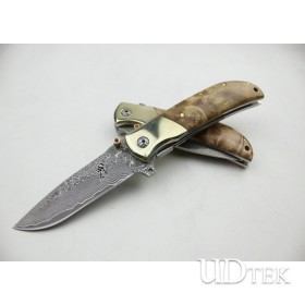 OEM Browning Treasure Knife Collection Folding Knife with Damascus Steel UDTEK00258 