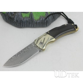 Small Sized High Quality OEM Damascus Steel Folding Knife Treasure Knife   UDTEK01203