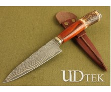 OEM DAMASCUS STEEL EMIRATES SIDE ARMS FIXED BLADE KNIFE UDTEK00565 