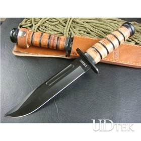 OEM KABAR 1217 ALL BLADE FIXED BLADE HUNTING KNIFE WITH LEATHER HANDLE UDTEK00366