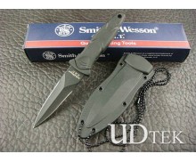 OEM SMITH & WESSON H.R.T TWO-EDGED SOLDIER FIXED BLADE KNIFE UDTEK00606
