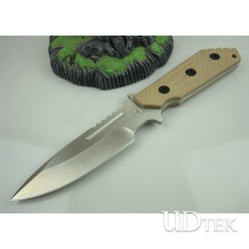 Beige G10 Handle OEM Strider Fixed Blade Knife Straight Knife UDTEK01279