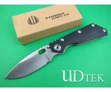 Classical Strider steel lock folding knife  black G10 handle UD401304