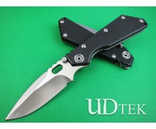 Classical Strider steel lock folding knife black handle UD401487