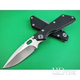 Classical Strider steel lock folding knife black handle UD401487