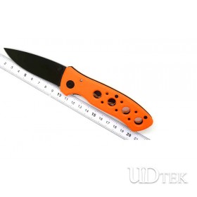 Aluminum and rubber handle folding knife UD17001