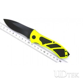 Aluminum and rubber handle folding knife UD17002