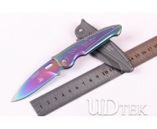 The Blue Wolf all steel small folding knife (colorful Titanium) UD402052