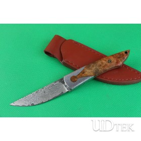 Small red shadow Nordic straight knife UD402104
