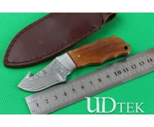Damascus small cattle type knife UD402138