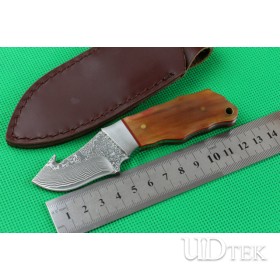 Damascus small cattle type knife UD402138