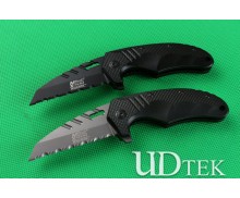  Mtech.F75 quick open folding knife half teeth full serrated blade knife UD402190