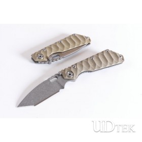 Strider Classicial T head folding knife wave sand color G10 handle knife UD402265
