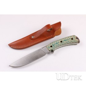 Colorful Pteris fixed blade knife UD402331