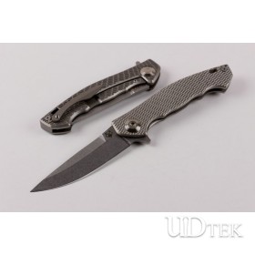 Bear Head Qiu Desert Titanium handle folding knife UD402432