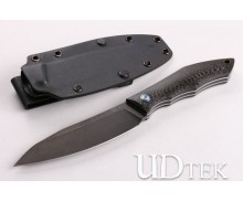 Bear Head D2 steel fixed blade black knife UD403368