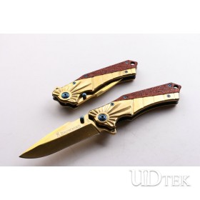 Titanium golden Browning 368 quick opening folding knife UD403382