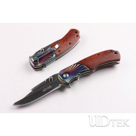 SOG.DA82 fast opening folding knife with wood handle UD404404
