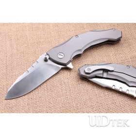 Titanium handle Legacy folding knife with D2 blade UD404484