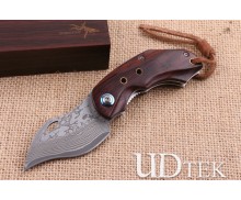 Nighthawk folding pocket knife with VG10 Damascus steel blade material UD404614