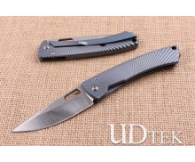 Titanium alloy handle Steel Lions imported  M390 steel blade folding knife UD404712