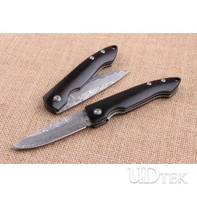 Black beauty VG10 Damascus steel folding knife UD404803