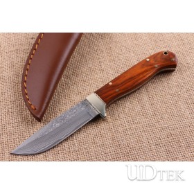 Collector 's Edition Damascus Wolf thorn fixed blade knife UD404829