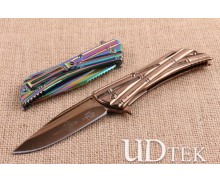 Microtech Terminator 2 colors folding knife with steel handle UD404833