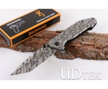 Browning 356 fast opening folding knife with 440 blade（corrosion pattern）UD404909 