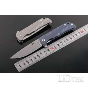 CH3001 D2 blade material Titanium handle folding hunting knife UD404966 