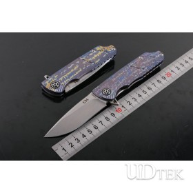 CH3501 chameleon Titanium handle folding knife with D2 blade UD404969