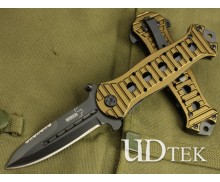 Boker DA10 army green color handle spring assisted folding pocket knife UD405060