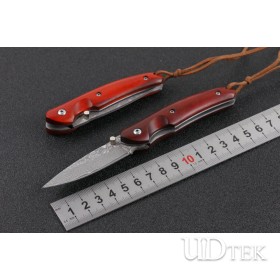 VG10 Damascus blade material Little Kurt folding knife UD405078