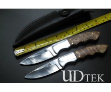 Flashlight small hunting knife shadow wood mirror small straight knife UD05083