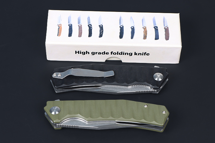 Hunter no logo D2 blade and G10 handle hunting folding knife UD407670