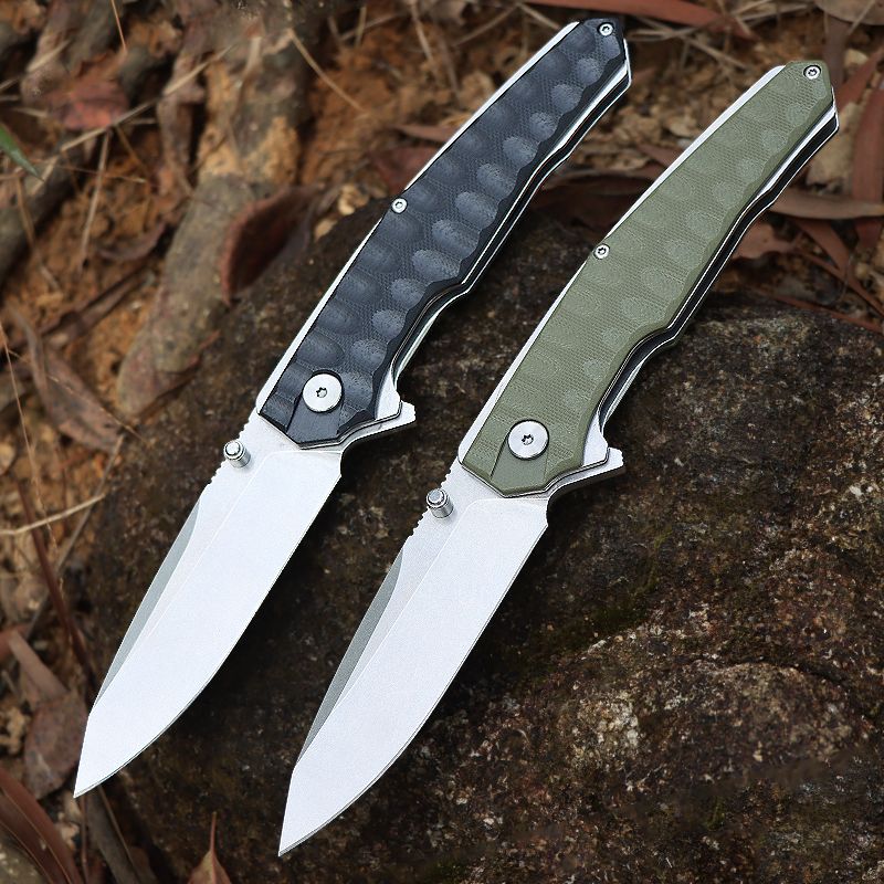 FD028 Two Colors No Logo Fast Opening G10 Handle Folding Knife UD408775