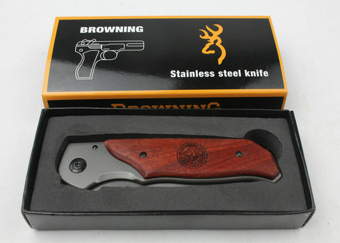 OEM Browning DA30 Fighting Knife Tactical Knife with Wood Handle UDTEK00250