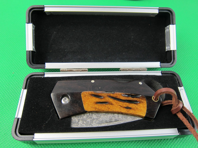 Damascus Mixed folding knife UDTEK01939