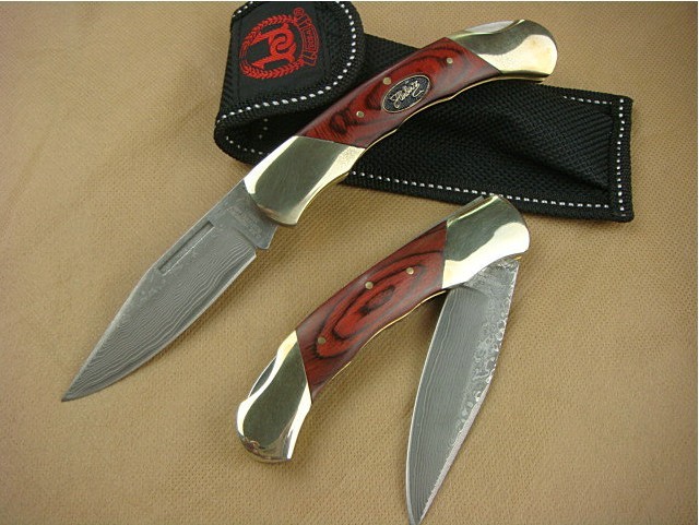 OEM DAMASCUS STEEL FOLDING KNIFE UDTEK00552