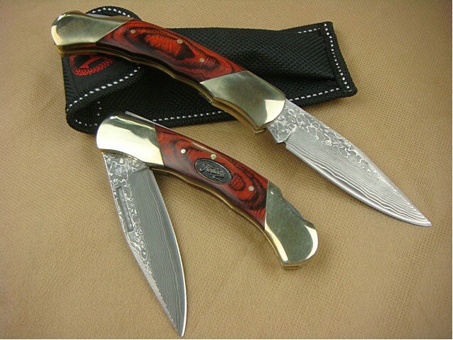 OEM DAMASCUS STEEL FOLDING KNIFE UDTEK00552