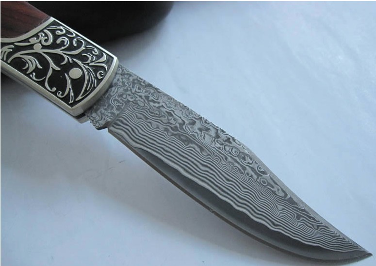 OEM DAMASCUS STEEL FLOWER PRINT NO.1 COLLECTION KNIFE FOLDING KNIFE UDTEK00560