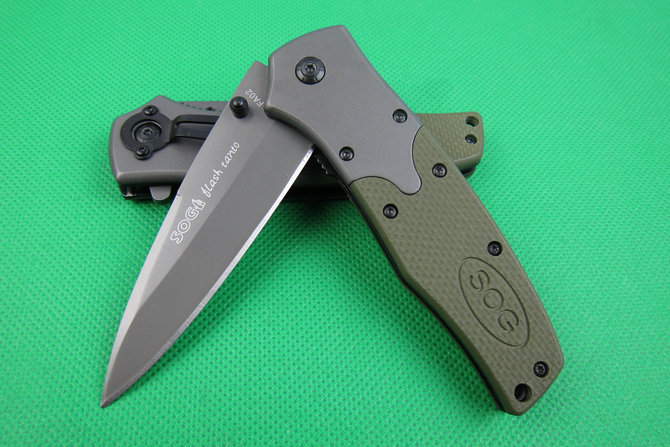SOG.FA02 quick open folding knife army green UD401920