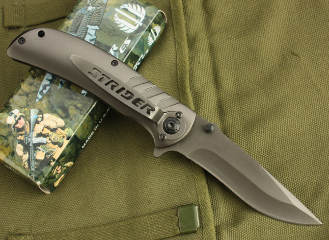 Strider.318 folding knife semi-automatic quick opening folding knife with steel titanium surface UDTEK01995