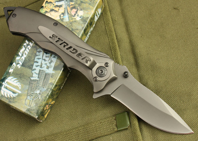 Strider .313folding knife(cuspate knife)-Semi-automatic quick opening folding knife UDTEK01996