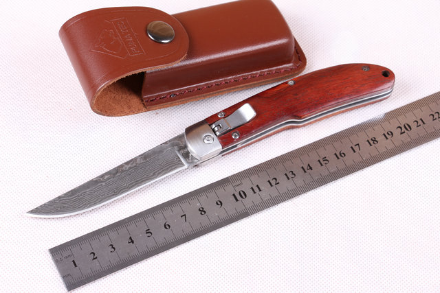 Damascus Horizontal open knife UD402053