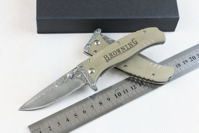 Browning F107 damascus blade knife UD402124