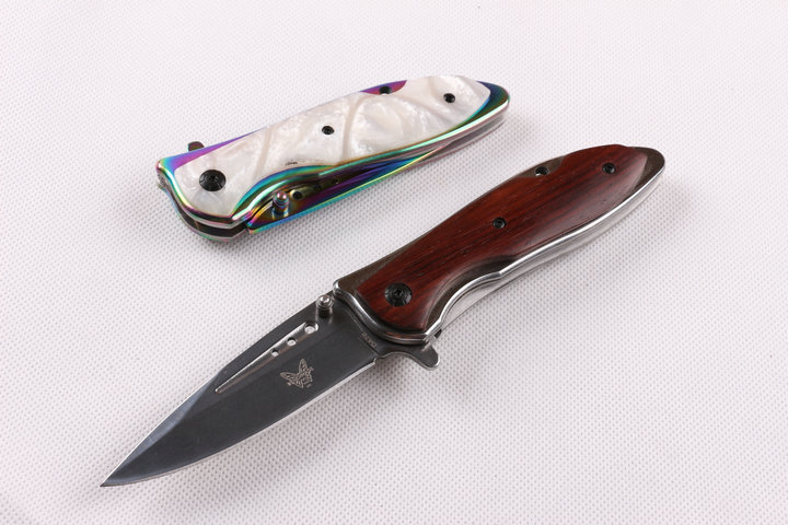 Benchmade DA76 quick opening folding knife（wood handle）UD402356 