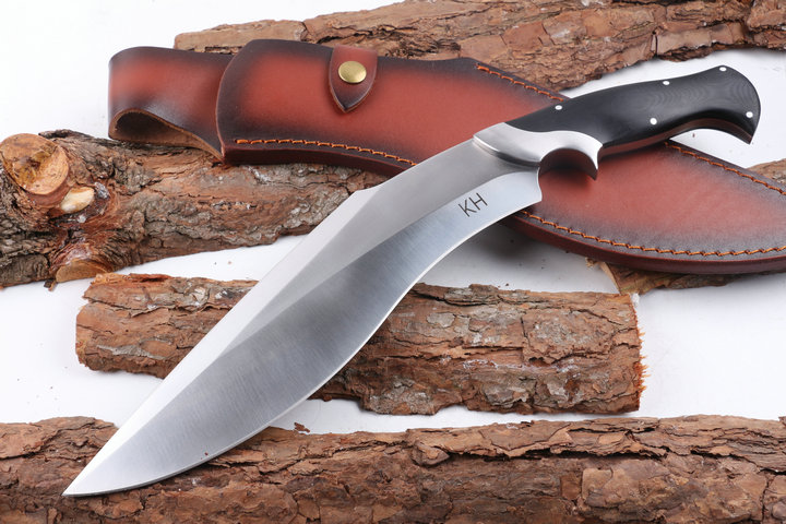 KHUKURI Ruler fixed blade knife machete with G10 handle UD404901
