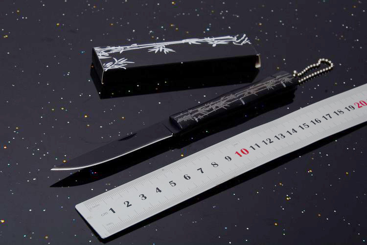 3Cr13 stainless steel blade material no logo Bamboo small size folding knife UD53016G